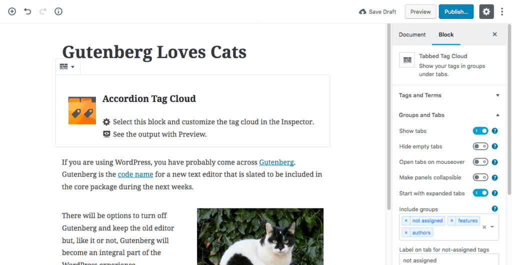 Screenshot - Gutenberg Post Edit screen - WordPress